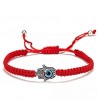 Bracelet fil rouge - main de Fatma et Oeil