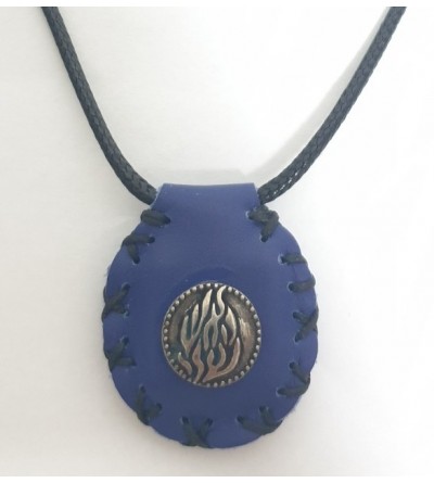 Collier amulette Breslev - Bleu